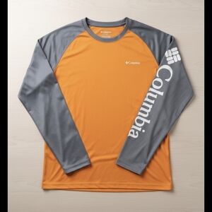 Columbia Orange and Gray Long Sleeve Shirt